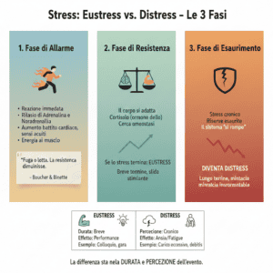 Fase di allarme dello stress: reazioni biochimiche del corpo tra stress positivo e negativo