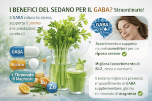 Benefici del sedano per il GABA, supporto naturale contro stress e per il sonno