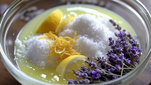 Molti ingredienti naturali in cosmetici naturali fai da te