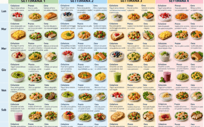 Menù low FODMAP: piano di 4 settimane con lista della spesa